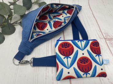 Hip Bag blau mit Minitasche