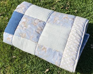 Krabbeldecke WALDTIERE Waffelpique